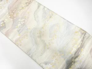 アンティーク　佐賀錦　霞に色紙散らし模様織り出し袋帯（材料）